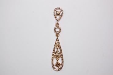 Sisi long gold earrings