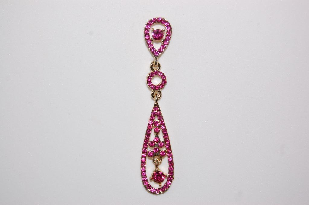 Fuchsia long Sisi earrings