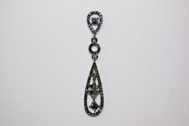 Sisi long titanium earrings