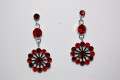 Red bridesmaid earrings and grana