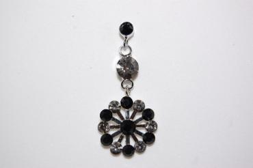 Earrings black Lady and grey