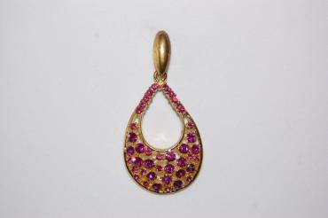 Pendientes Carmina fucsia y oro