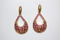 Pendientes Carmina fucsia y oro