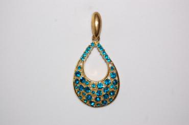 Pendientes Carmina turquesa y oro