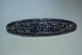 PIN oval dark blue glitters