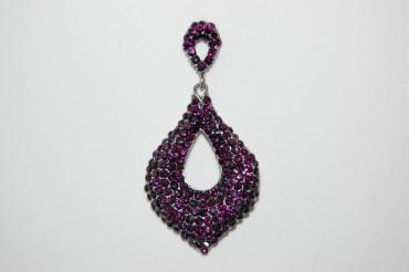 Pendientes Rubí brillos morado