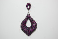 Earrings Ruby purple glitters