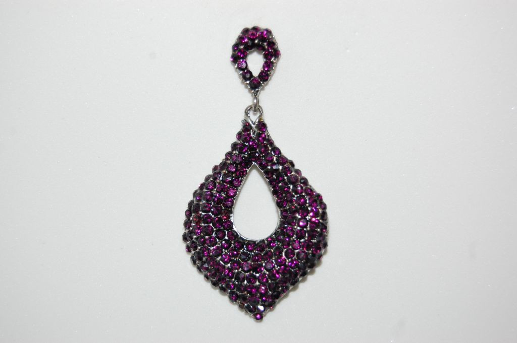 Pendientes Rubí brillos morado