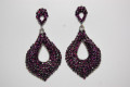 Earrings Ruby purple glitters