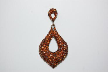 Earrings Ruby shines bronze