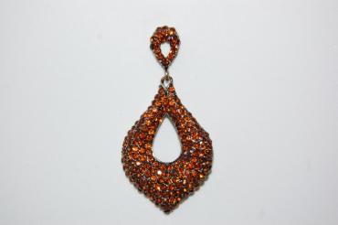 Pendientes Rubí brillos bronce
