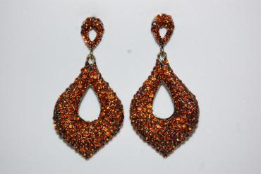 Pendientes Rubí brillos bronce