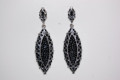 Pendientes Lisi brillos negro