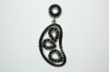 Earrings black Crescent