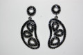 Earrings black Crescent