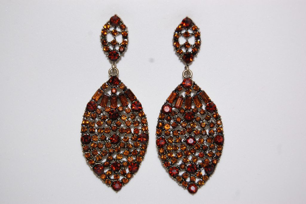 Earrings amber gloss bronze