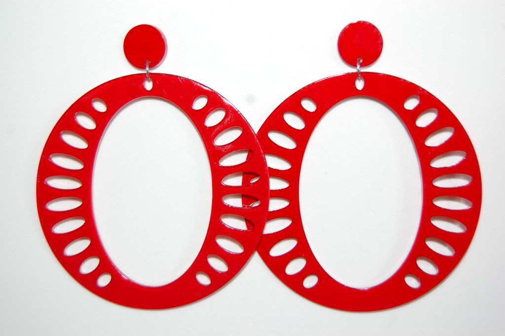 Pendientes Calista rojo