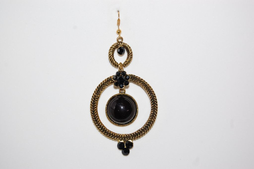 Earrings two black rings