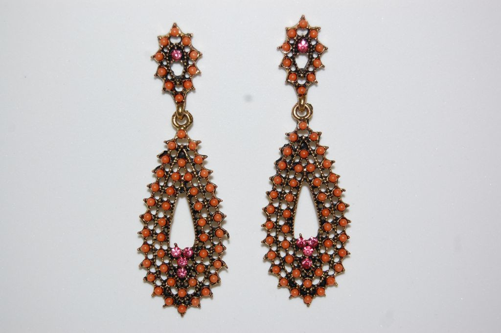 Marisol earrings coral tears