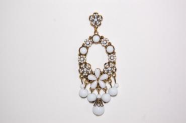 Pendientes amor flamenco blanco