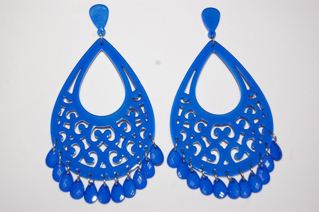 Crying blue Peacock earrings