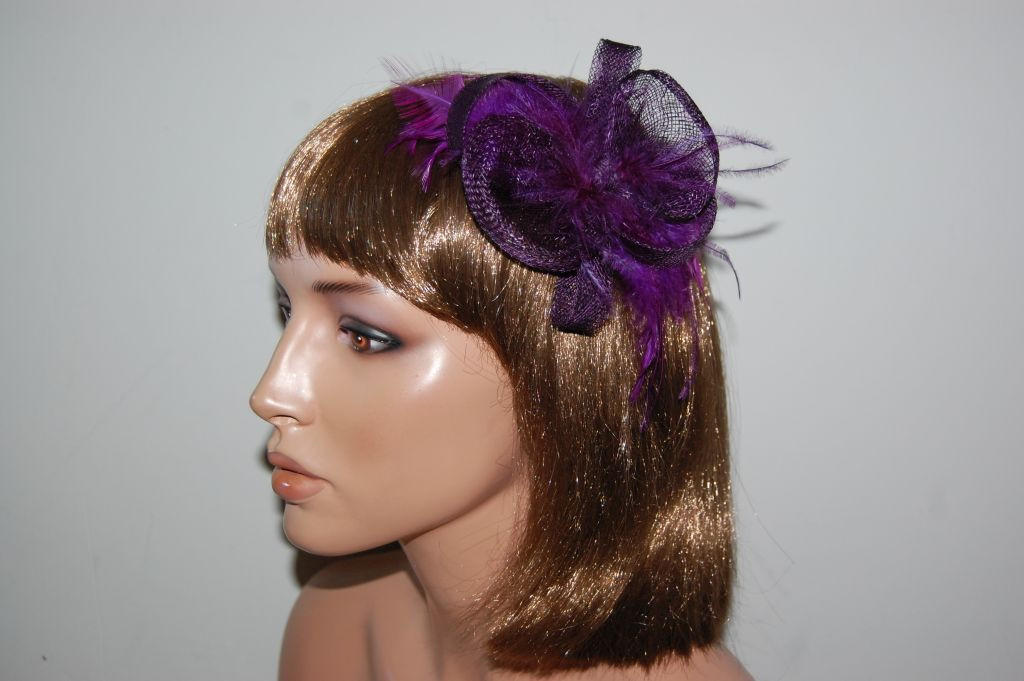 Tocado Princesa morado berenjena