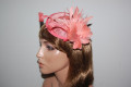 Beautiful coral Natacha headdress