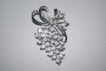 Broche gran ramo plata y diamantes