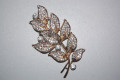 Brooch thousand golden leaves and glitter