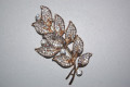 Brooch thousand golden leaves and glitter
