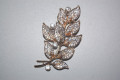 Brooch thousand golden leaves and glitter