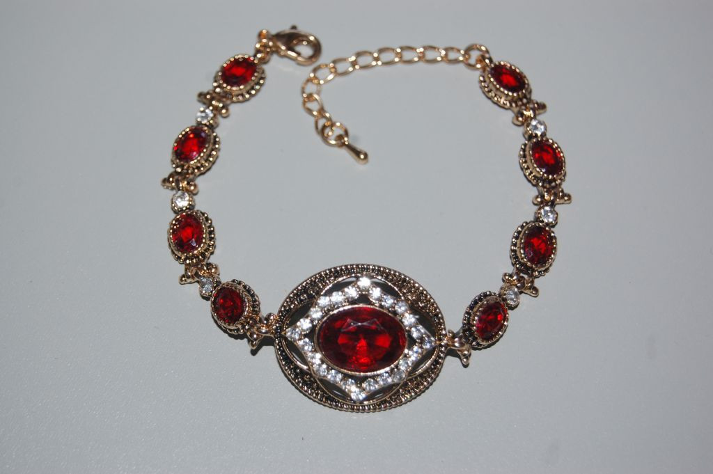 Pulsera Dulcinea roja y oro