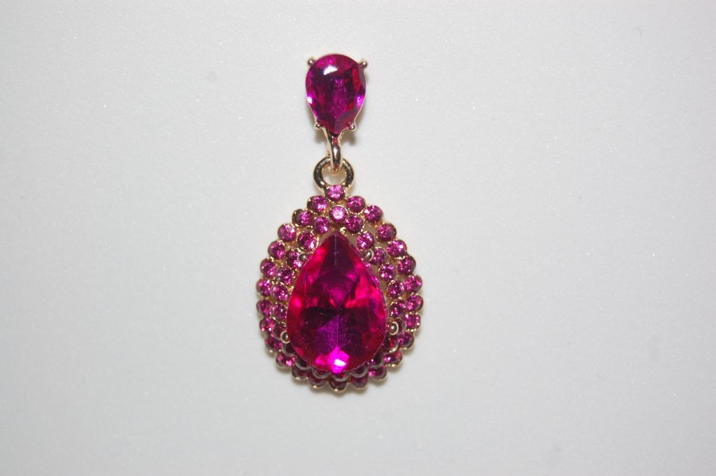 Pendientes gran Marquesa fucsia