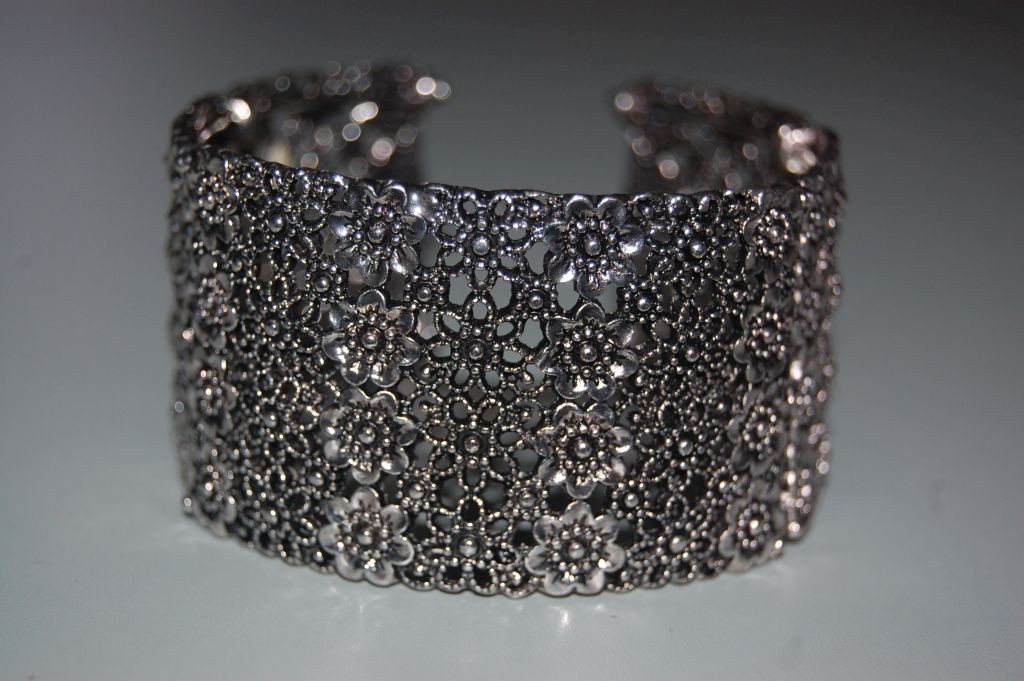Cuff thousand flowers silver