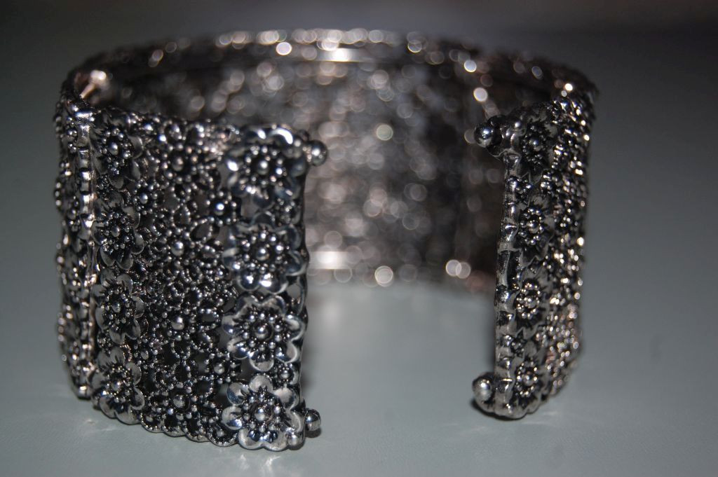 Brazalete mil flores plata