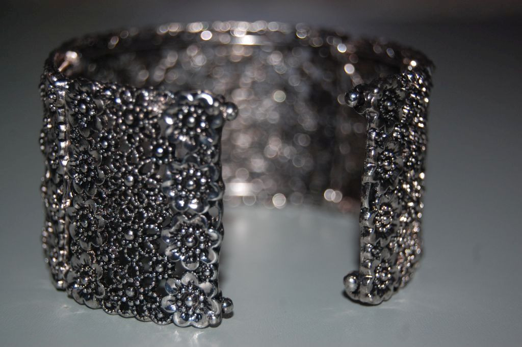 Cuff thousand flowers silver