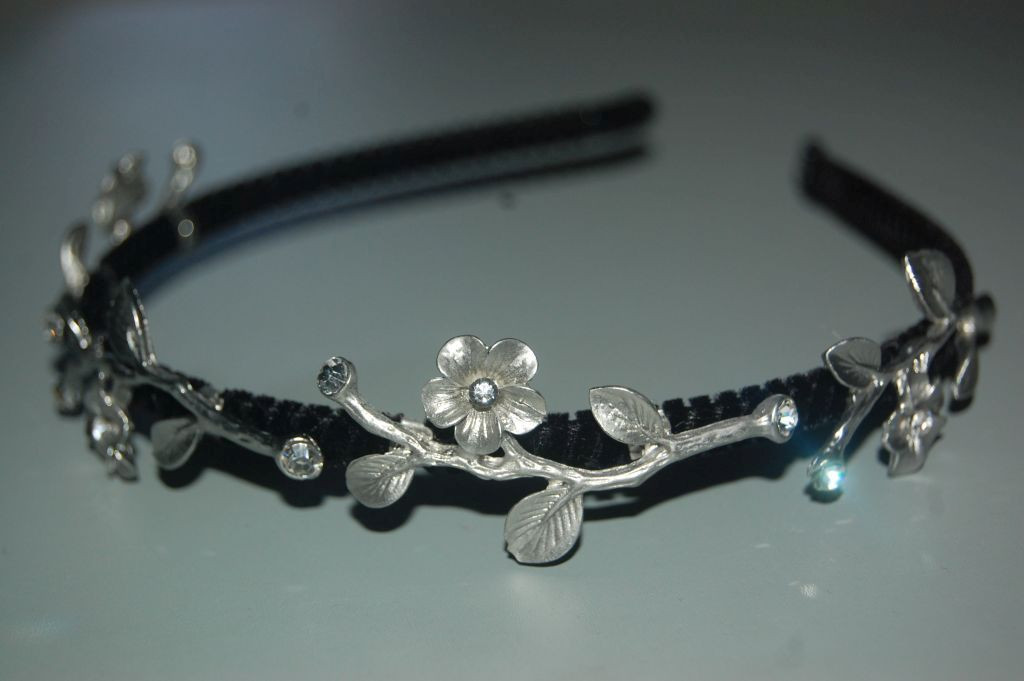 Headband love spring silver