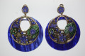 Earrings blue Bulerías and gold