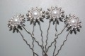 Conjunto 4 horquillas sol y perla