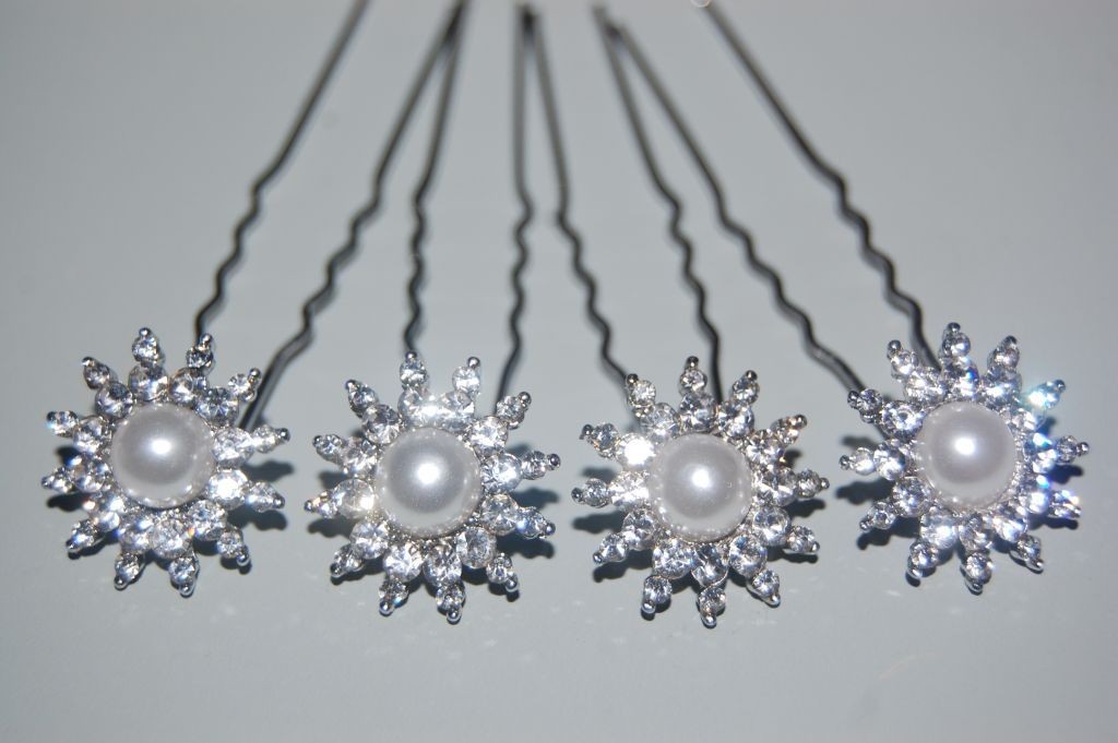 Conjunto 4 horquillas sol y perla Conjunto 4 horquillas sol y perla