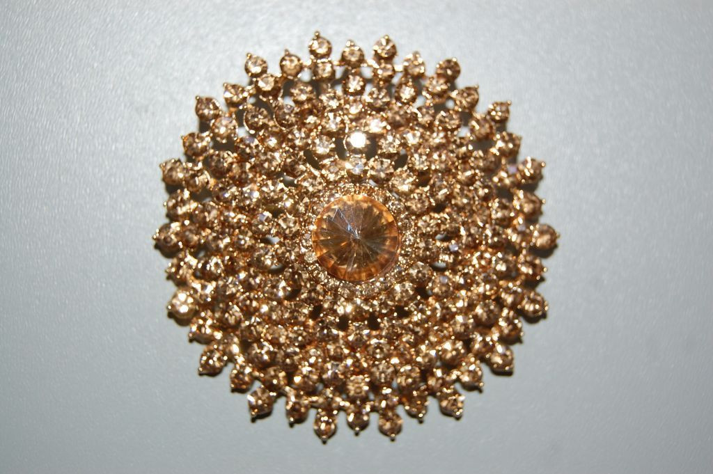 Brooch - pendant Golden Moon