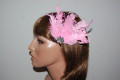 Tocado Triana plumas rosa