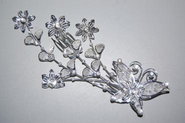 Gran peina flores y mariposa