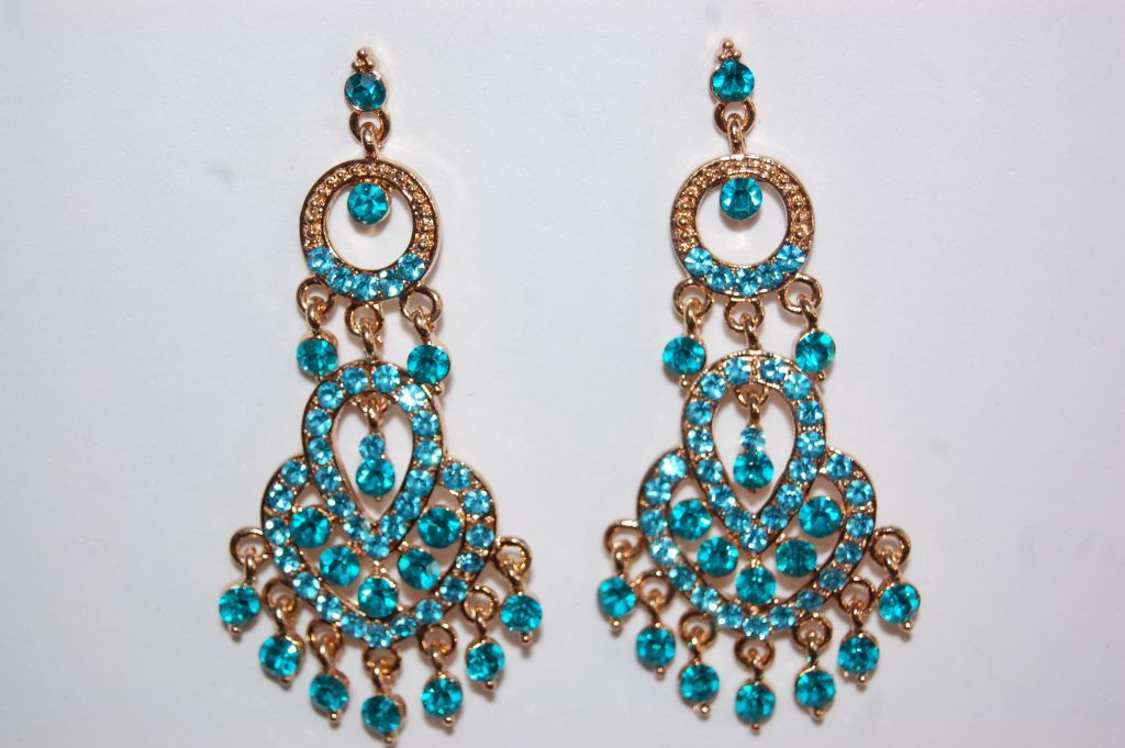 Pendientes Jazmín turquesa