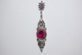 Fuchsia glass earrings