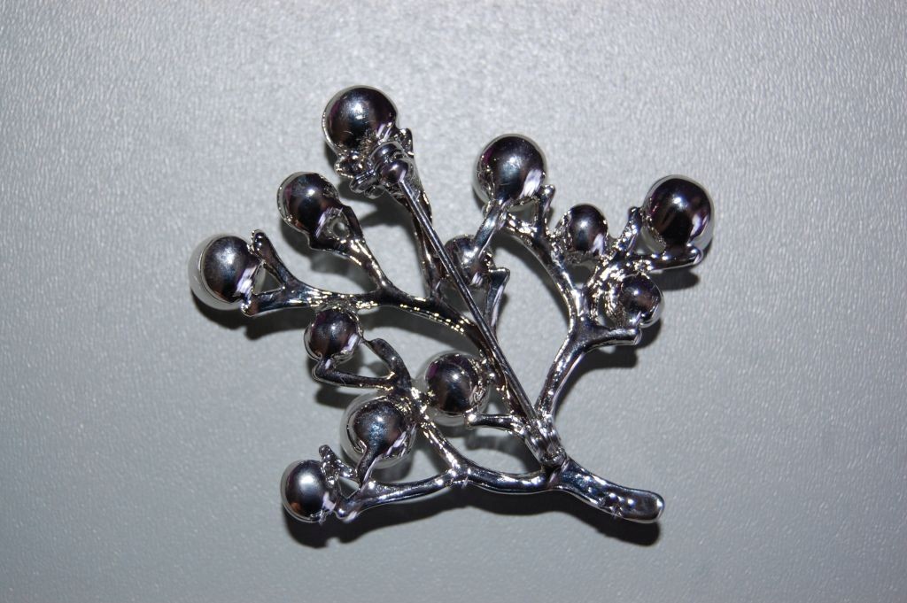 Tree of life silver brooch