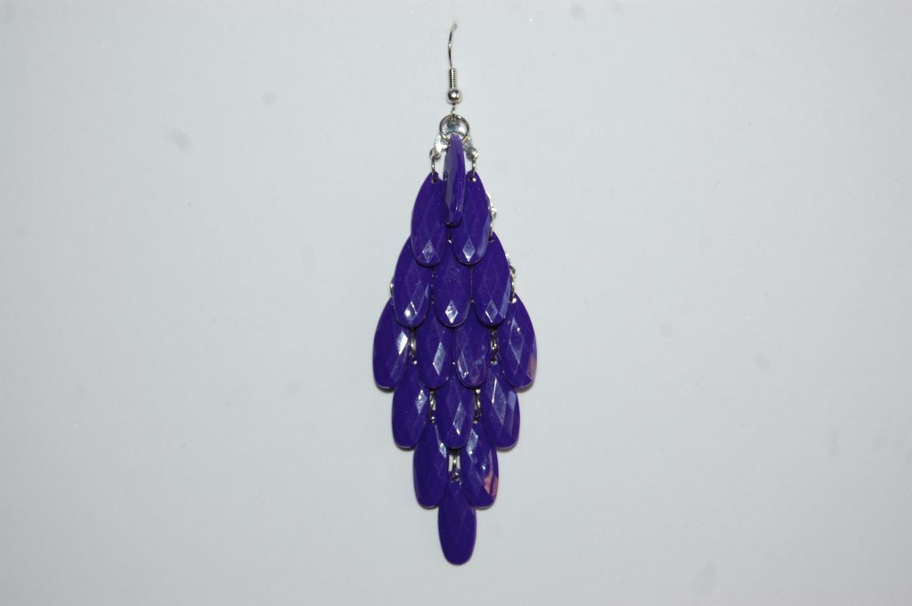 16 purple tears earrings