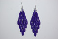 Pendientes 16 lágrimas morado