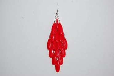 Pendientes 16 lágrimas rojo