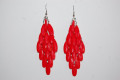 Pendientes 16 lágrimas rojo